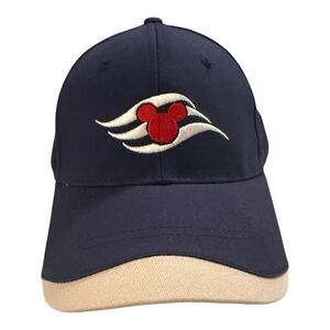Disney World Cruise Line Baseball Hat MickeyMouse Ears Logo Blue Adjustable NWOT